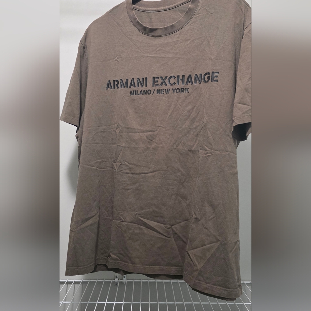 Armani Exchange Tan Short Sleeve Tee